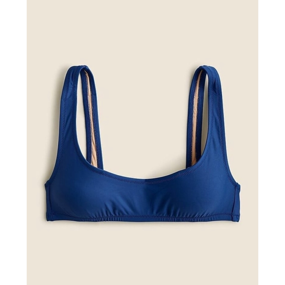 New J.Crew Blue Square neck Bikini Top